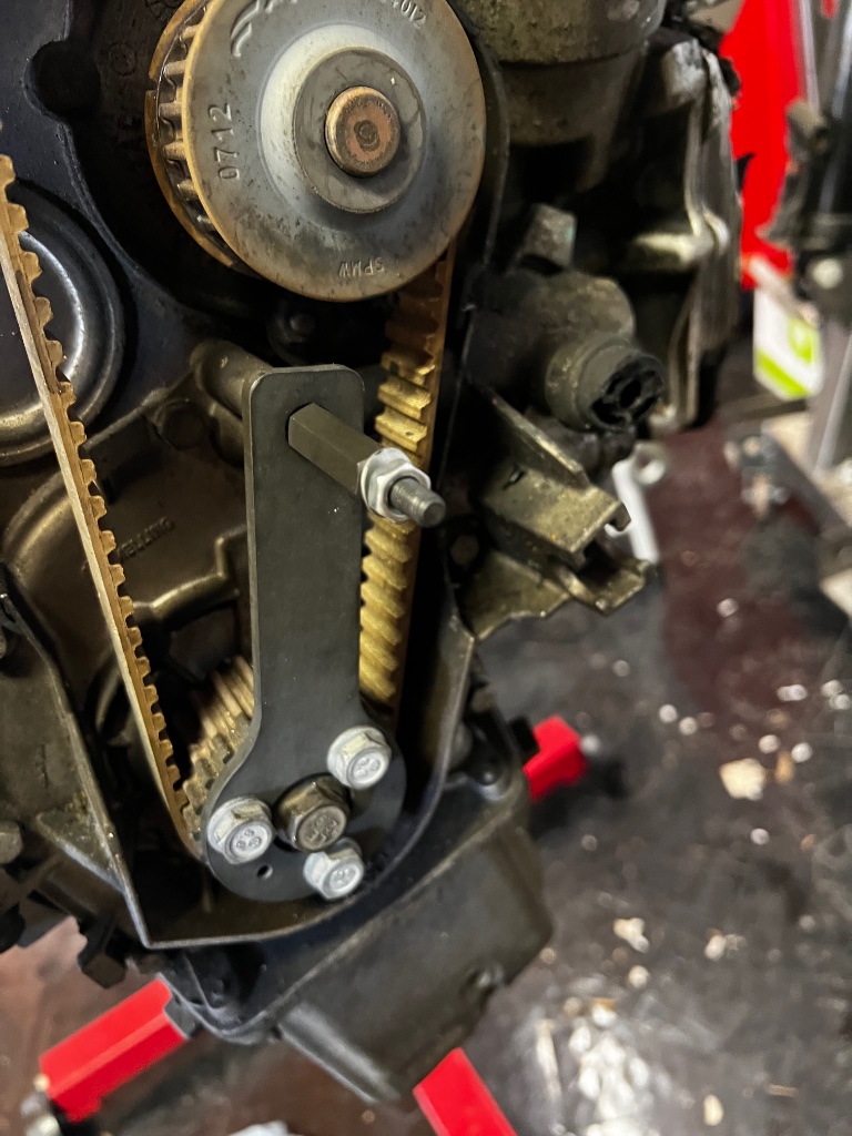 Crank locked in place